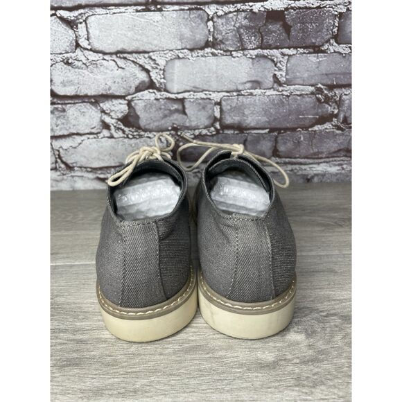 Public Opinion Gray Derby Oxfords Textured Fabric Casual Lace Up Shoes Men 9.5M - Picture 4 of 16